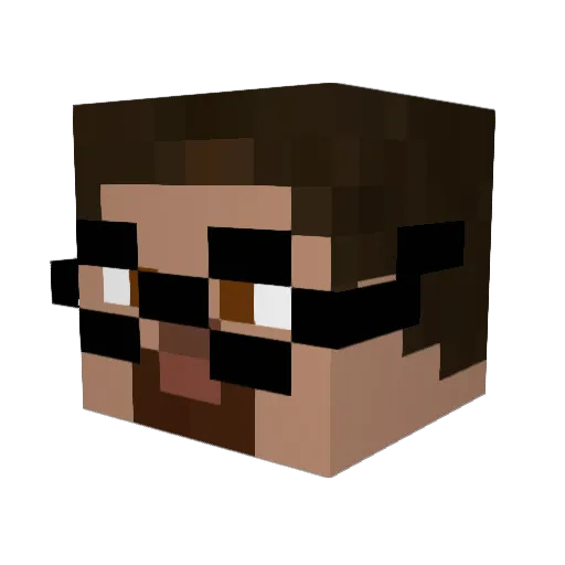 Ghostboy20 Minecraft avatar head, 3D render