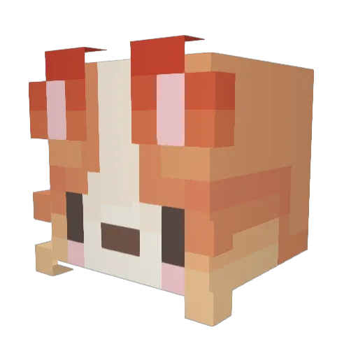 Ghostcal Minecraft avatar head, 3D render