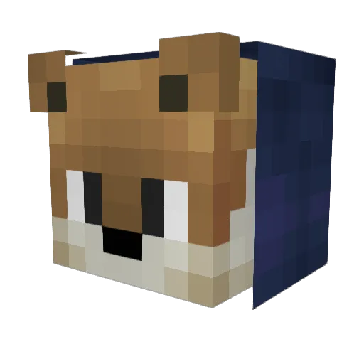 Ghostcare Minecraft avatar head, 3D render