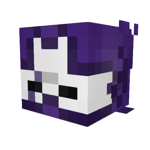 Ghostclaimax Minecraft avatar head, 3D render