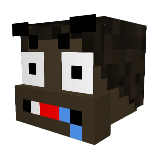 Ghostcrafter_HD Minecraft avatar head, 3D render