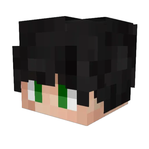 Ghostcuk Minecraft avatar head, 3D render