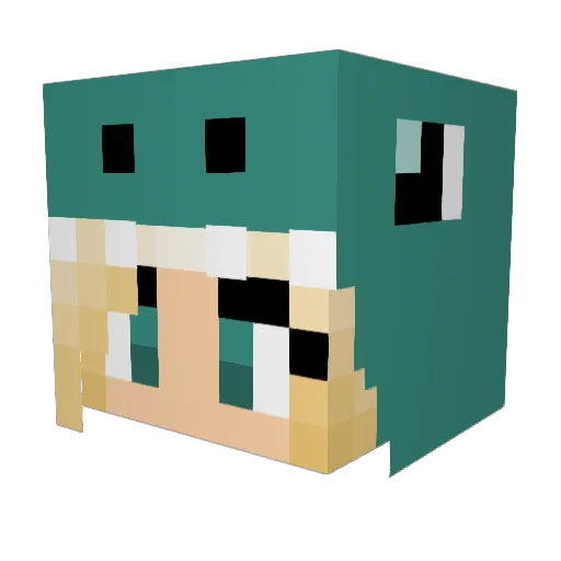 Ghoste_babey Minecraft avatar head, 3D render