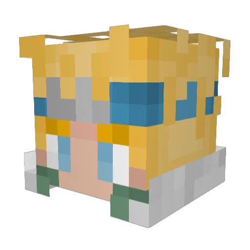 GhostfaceLad Minecraft avatar head, 3D render