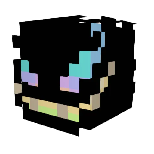 Ghostfaceshady Minecraft avatar head, 3D render