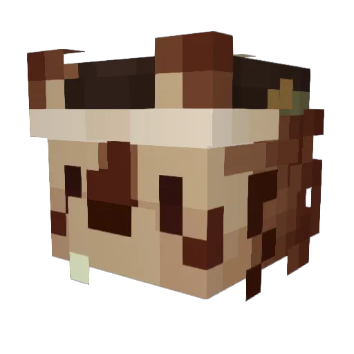 Ghosthobbie Minecraft avatar head, 3D render