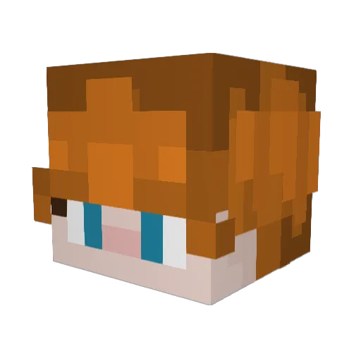 Ghosti119 Minecraft avatar head, 3D render