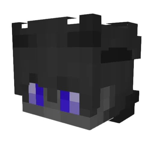 Ghosti_HD Minecraft avatar head, 3D render