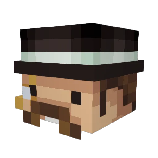 GhostieComics Minecraft avatar head, 3D render