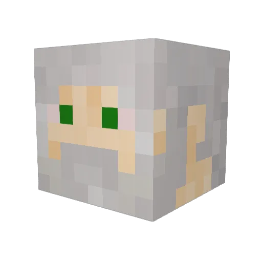 GhostieWill Minecraft avatar head, 3D render