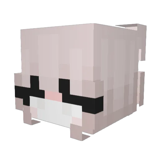Ghostifyme Minecraft avatar head, 3D render