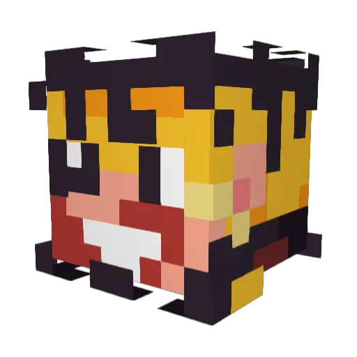 Ghostking_911 Minecraft avatar head, 3D render