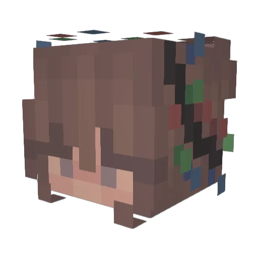 Ghostkings_ Minecraft avatar head, 3D render