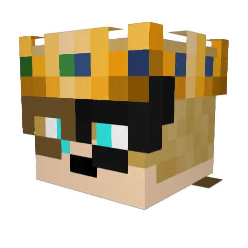 Ghostley64_Alt Minecraft avatar head, 3D render