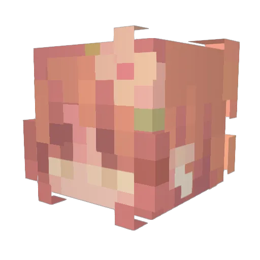 Ghostloll Minecraft avatar head, 3D render