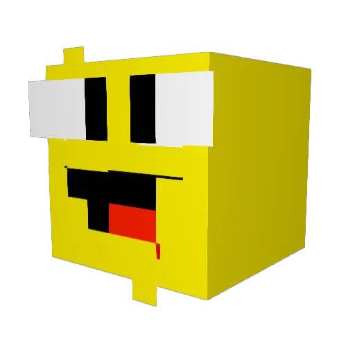 Ghostly22 Minecraft avatar head, 3D render