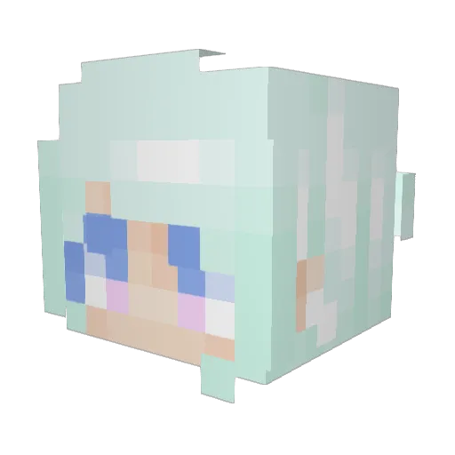 Ghostly4k Minecraft avatar head, 3D render