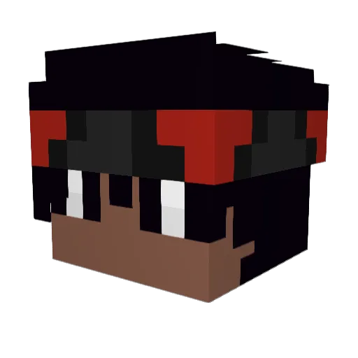 Ghostly734 Minecraft avatar head, 3D render