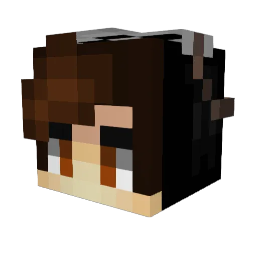 GhostlyDeadBeat Minecraft avatar head, 3D render