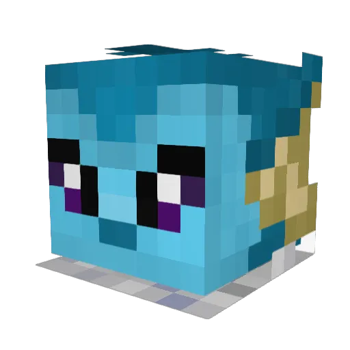 GhostlyFoxplays Minecraft avatar head, 3D render