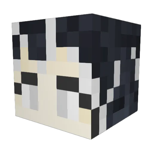 GhostlyGhuleh Minecraft avatar head, 3D render