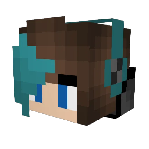 GhostlyGore Minecraft avatar head, 3D render