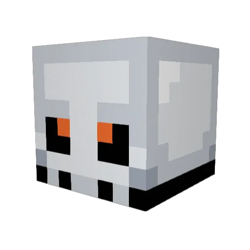 GhostlyHat15587 Minecraft avatar head, 3D render
