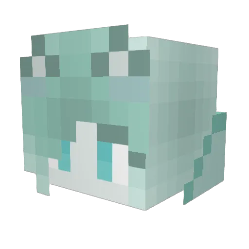 GhostlyKitty97 Minecraft avatar head, 3D render