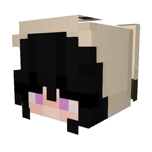 GhostlyMimikyute Minecraft avatar head, 3D render