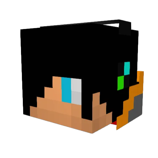 GhostlyPro69 Minecraft avatar head, 3D render