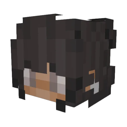 GhostlyShrimp Minecraft avatar head, 3D render