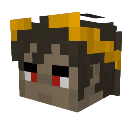 GhostlySpectre96 Minecraft avatar head, 3D render