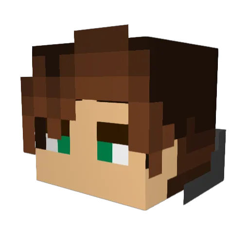 GhostlySushi830 Minecraft avatar head, 3D render