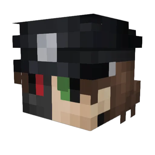 GhostlySxnical Minecraft avatar head, 3D render