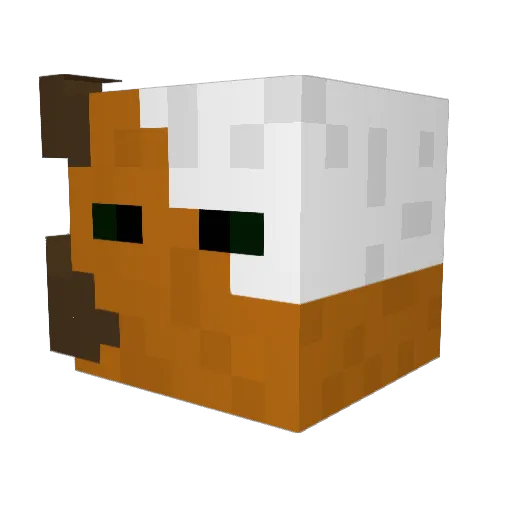 Ghostly_Goat Minecraft avatar head, 3D render