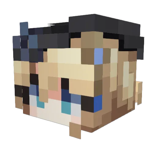 Ghostly_Pepper Minecraft avatar head, 3D render