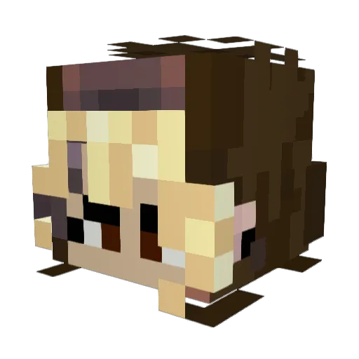 Ghostly_royalty Minecraft avatar head, 3D render