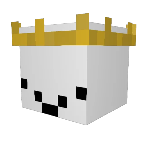 Ghostlz Minecraft avatar head, 3D render