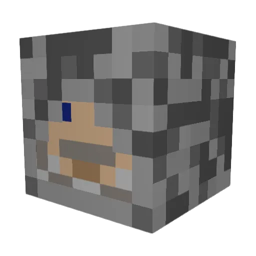 GhostofSteel Minecraft avatar head, 3D render