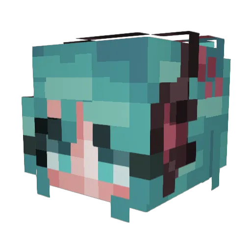 Ghostofice Minecraft avatar head, 3D render