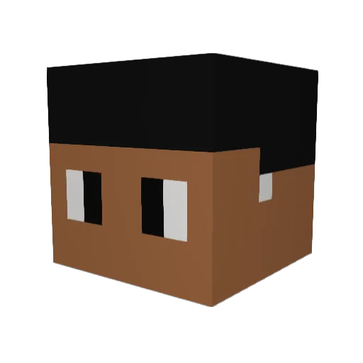 Ghostoofc Minecraft avatar head, 3D render