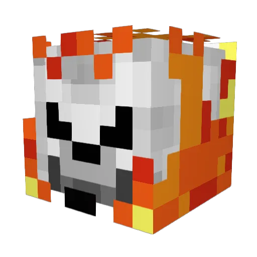 Ghostrider_10 Minecraft avatar head, 3D render