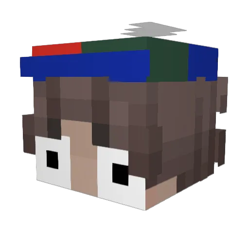 GhostsIII Minecraft avatar head, 3D render