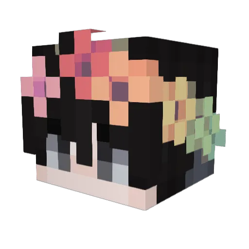 Ghostshadow Minecraft avatar head, 3D render