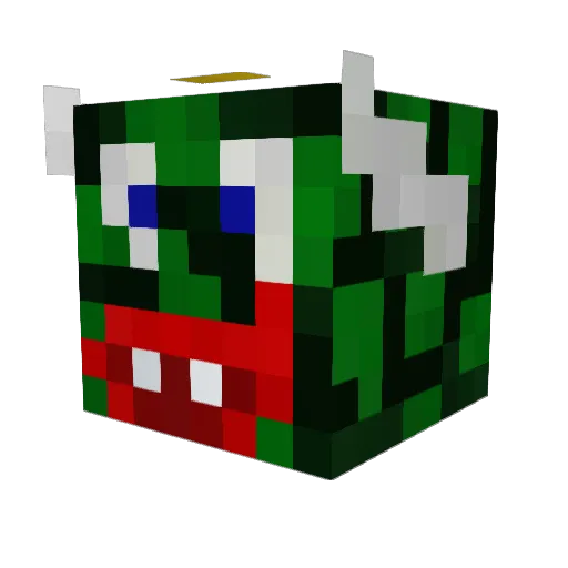 Ghostsneaker Minecraft avatar head, 3D render