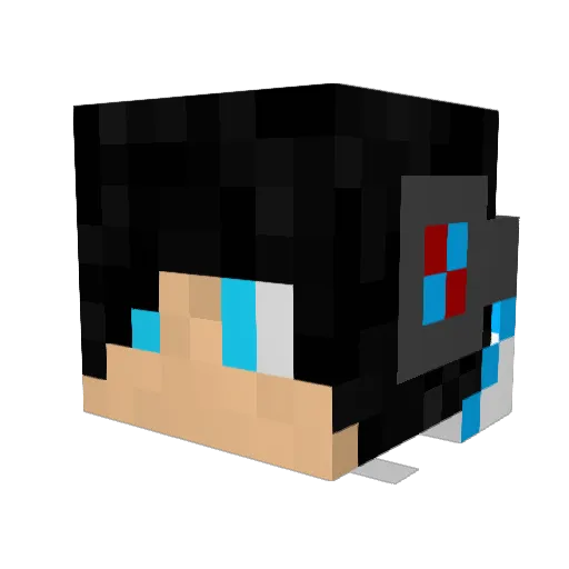 Ghostwar44 Minecraft avatar head, 3D render