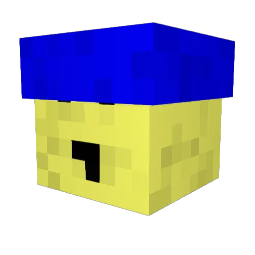 Ghostwork Minecraft avatar head, 3D render