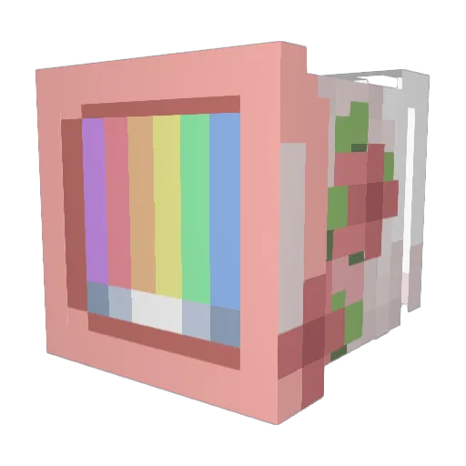 Ghostwritten Minecraft avatar head, 3D render