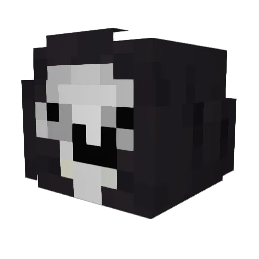 GhostxxFace Minecraft avatar head, 3D render