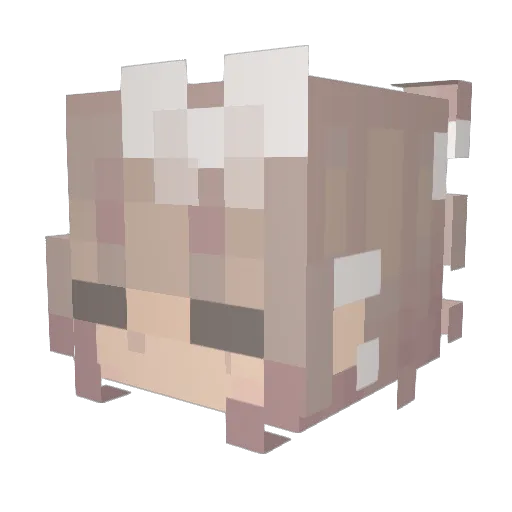 GhostyAki Minecraft avatar head, 3D render